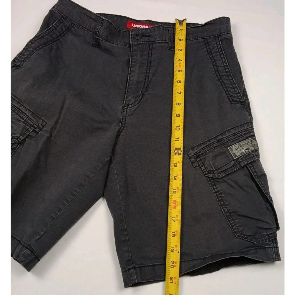 Unionbay Mens Size 32 Charcoal Gray Cargo Shorts Stretch Casual Outdoor